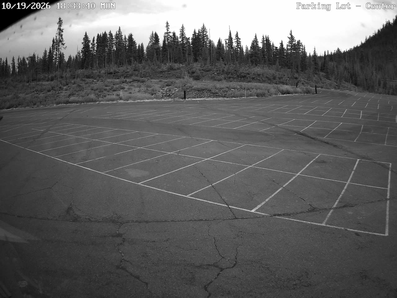Parking Lot View #2 still, 0″ new snow in 24 h