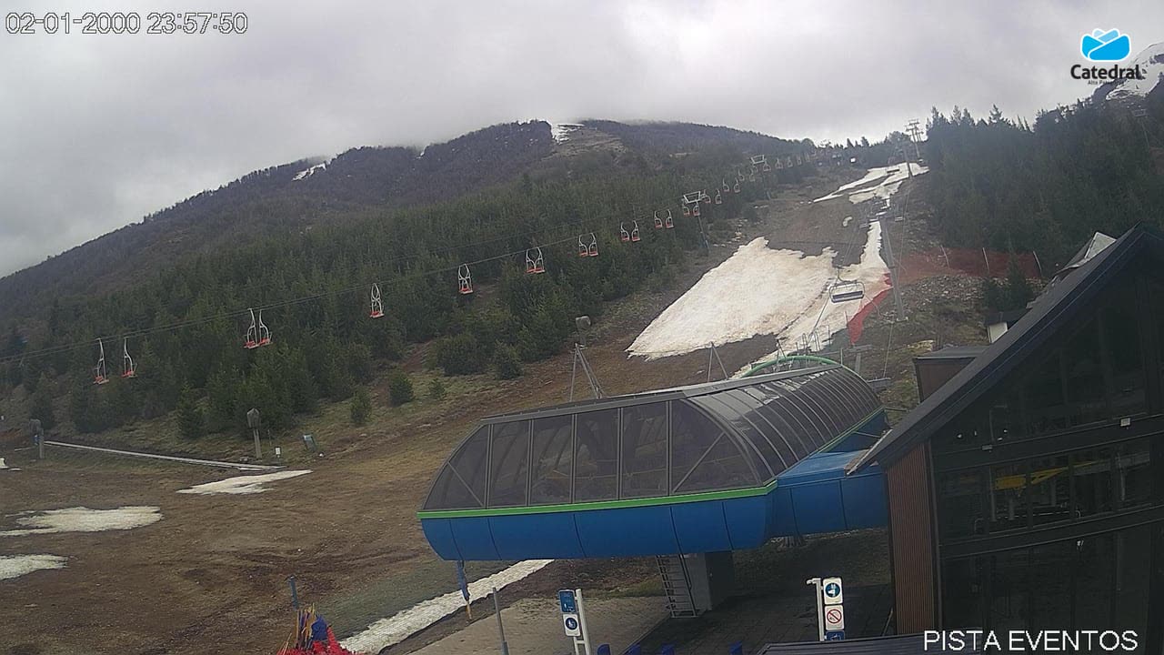 Pista Eventos (vista desde la base) still, 0″ new snow in 24 h