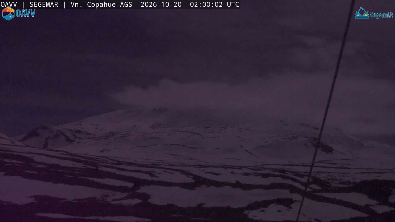 Copahue Volcano - Agrio Superior Station (AGS) still, 0″ new snow in 24 h