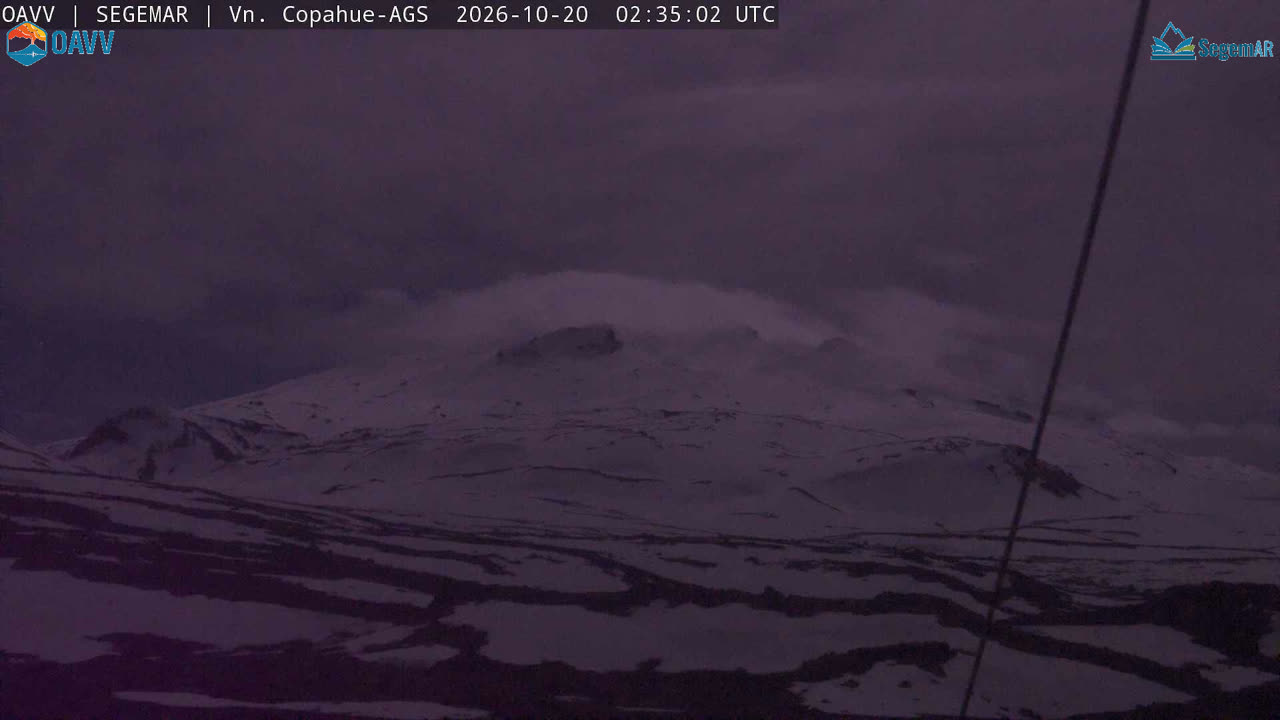 Copahue Volcano - Agrio Superior Station (AGS) still, 0″ new snow in 24 h